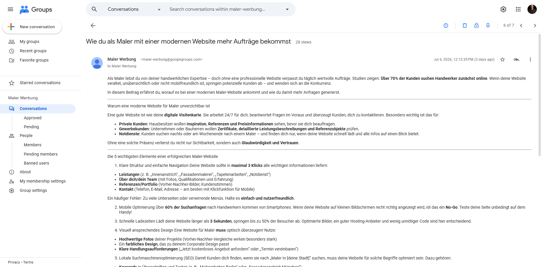 Ihre Maler-Homepage: Visitenkarte im Netz