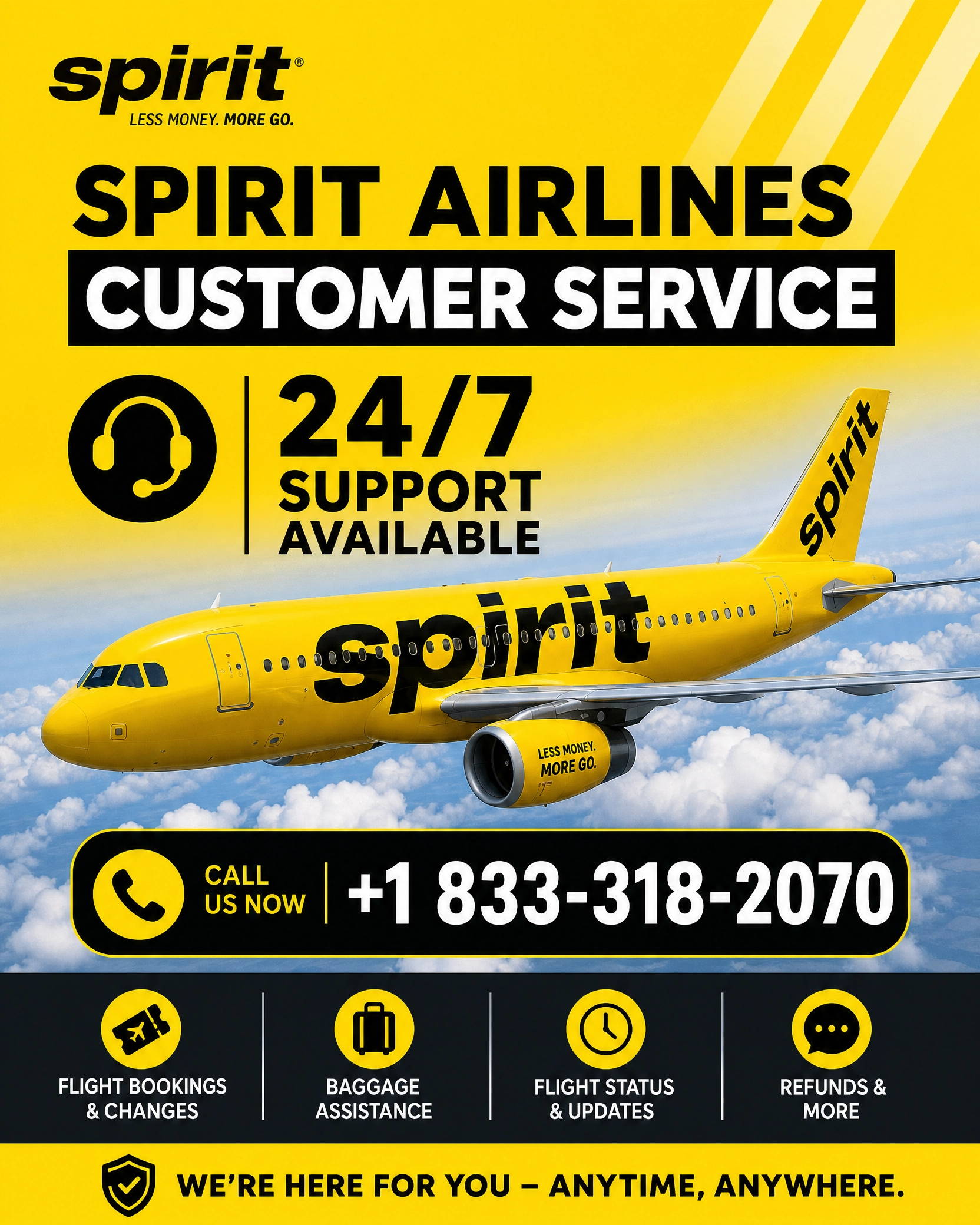 Spirit Airlines 24/7 Customer Support