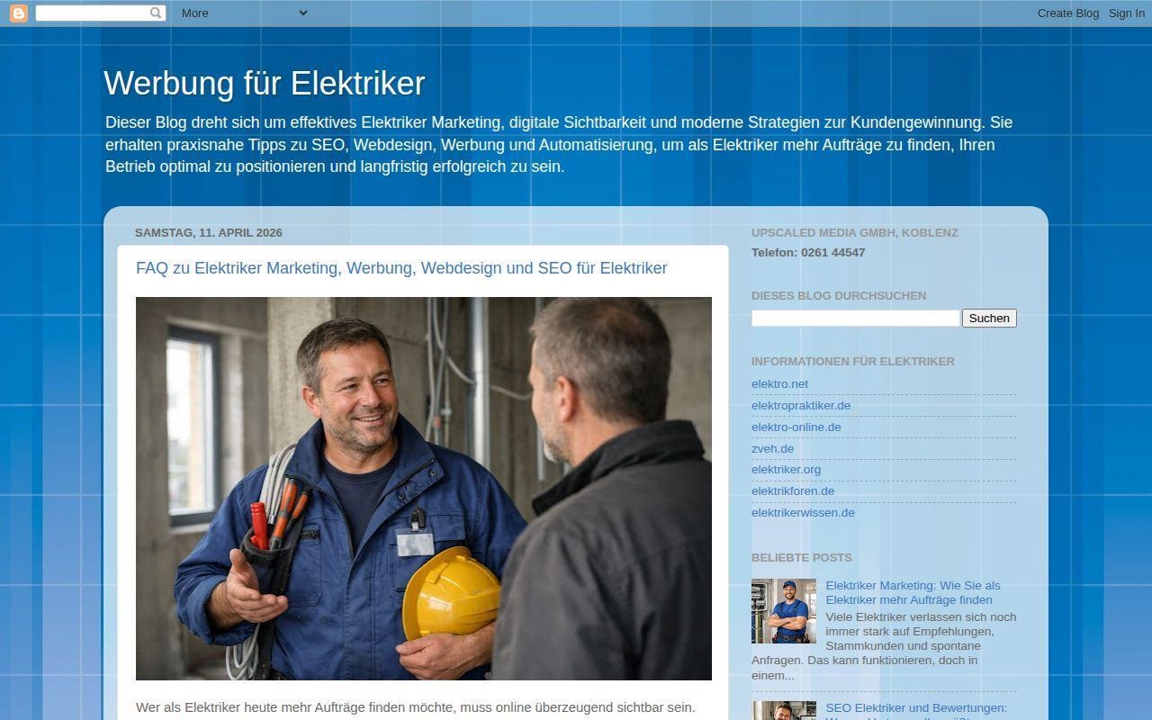 Werbung für Elektriker